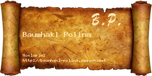 Baumhakl Polina névjegykártya